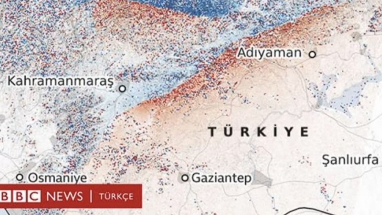 Kahramanmaraş depremlerinin yol açtığı yer hareketleri uzaydan haritalandırıldı