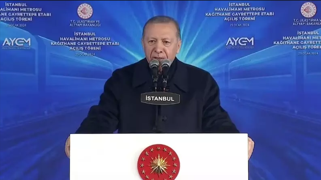 Erdoğan, İstanbul Havalimanı Metrosu açılış töreninde konuşma yaptı