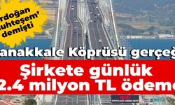 İşte Erdoğan’ın 'muhteşem' dediği Çanakkale Köprüsü’nün maliyeti: Hazine'den şirkete günde 12.4 milyon TL ödeme