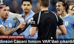 2022 FIFA Dünya Kupası'nda Edinson Cavani çıldırdı! VAR monitörünü devirdi...