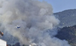 Marmaris yangınına 8 helikopter ve 5 uçak müdahale ediyor