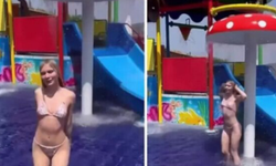 Aleyna Tilki, tangasıyla çocuk havuzuna daldı!