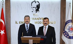 Vali Dr. Erdinç Yılmaz, Osmaniye İl Emniyet Müdürü Mehmet Sarıbuva'yı ziyaret etti