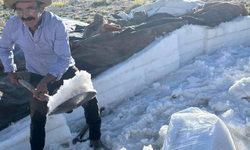 Kışın 3 Bin Metre Yüksekliğe Kar Depolayan Şerbetli, "Kızlar Sivrisi Dağı"