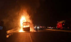 Antalya'dan İstanbul'a Giden Otobüste Yangın Çıktı