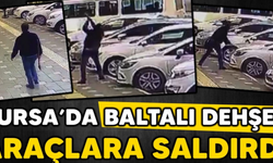 Bursa'da Bir Şahıs Elindeki Baltayla Araçlara Saldırdı!