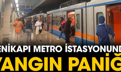 Yenikapı Metro İstasyonu'nda çıkan yangın büyük panik yarattı