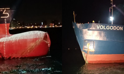 İstanbul'da yük gemisi konteyner gemisiyle çarpıştı!