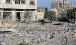 Filistin Kızılayı Han Yunus'taki merkez binasını boşalttı