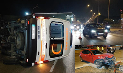 Otomobil ile ambulans çarpıştı: 2'si sağlık çalışanı 3 yaralı