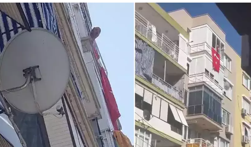 İzmir'de Evinden Eşyaları Fırlatan Adam Mahalleyi Karıştırdı