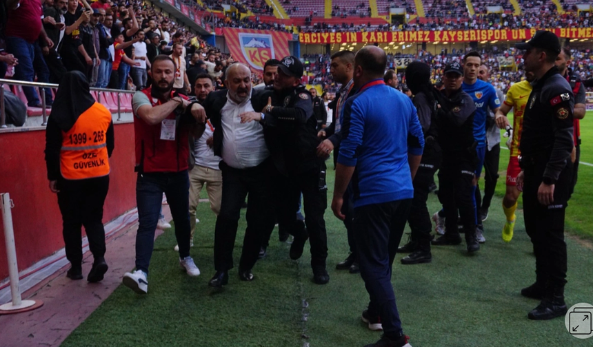 Kayserispor Başkanı Ali Çamlı sahaya indi!