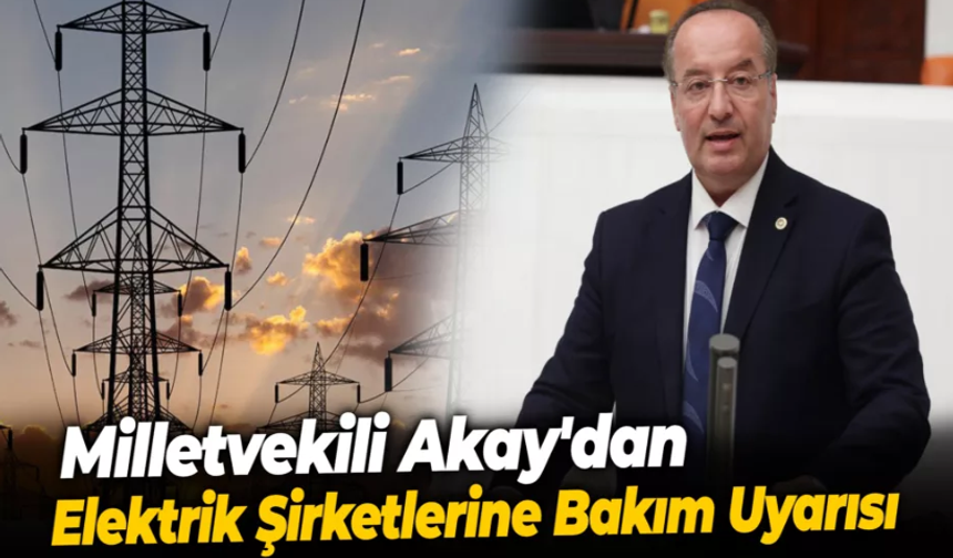 CHP Milletvekili Akay Elektrik Dağıtım Şirketlerine Bakım Uyarısında Bulundu