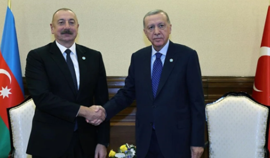 Cumhurbaşkanı Erdoğan Astana'da Aliyev ve Şerif ile bir araya geldi!